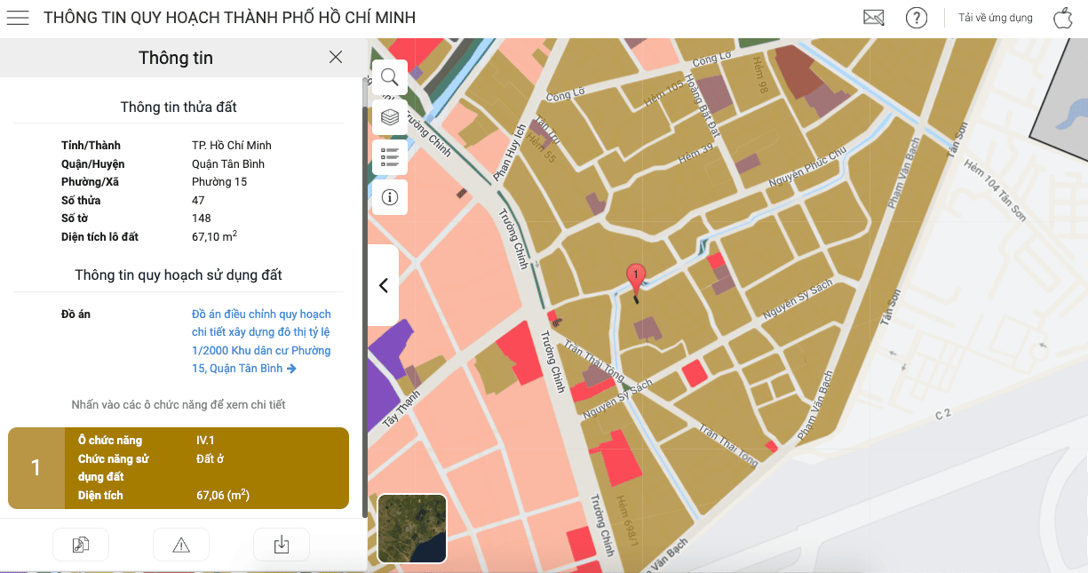 Bản đồ quy hoạch phường 15 quận Tân Bình